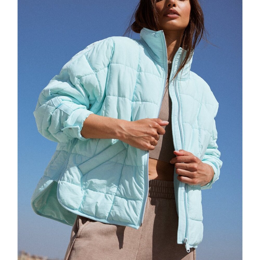 FP MOVEMENT Free People Pippa Packable Puffer Jacket Reflection Blue size L